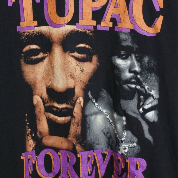 Tupac Forever Shirt Men Medium Black Me Against The World Distressed Rap Tee - Picture 7 of 11